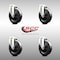Service Caster 5 Inch 316SS Soft Rubber Wheel Swivel Bolt Hole Caster Set SCC-SS316BH20S514-SRS-4 - alternate 3